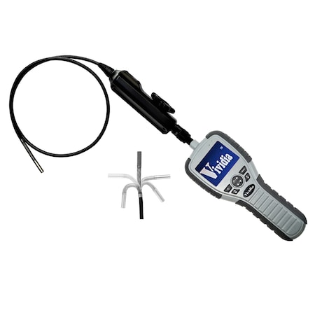 Vividia Articulating LCD Borescope, ⌀ 6mm, 32" Long, 175°, 2.7" Monitor, Gray VA 150 G